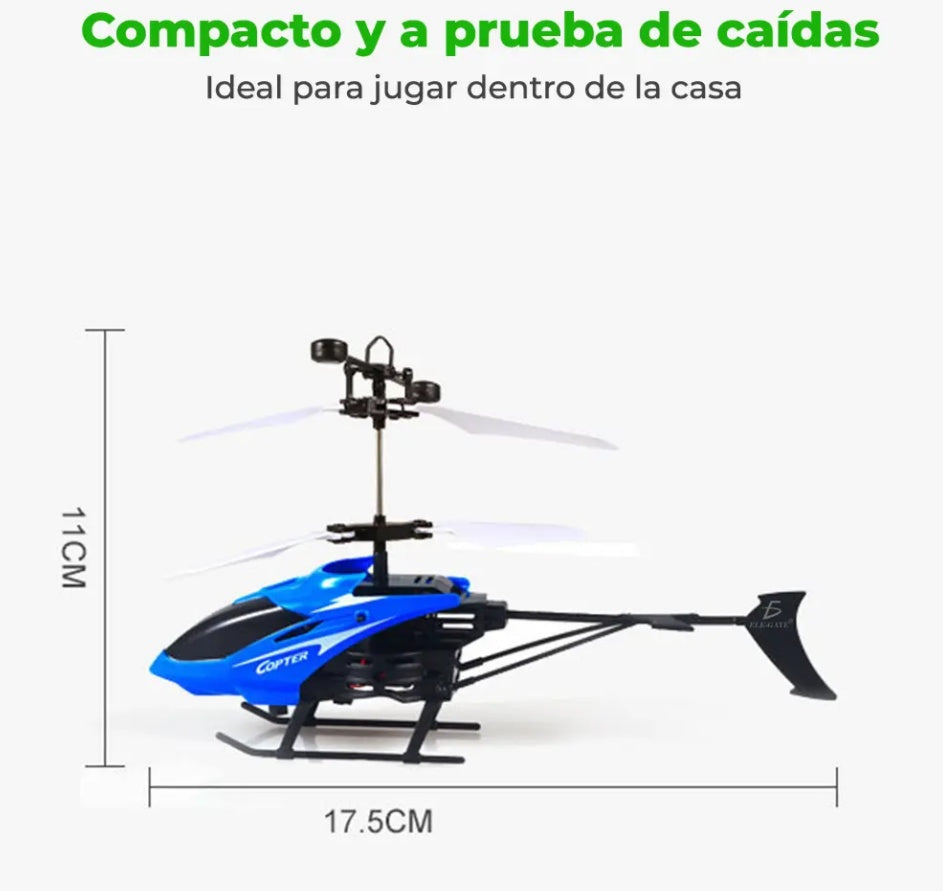 Dron Helicóptero Recargable con Control por Sensor | Vuelo Preciso y Divertido