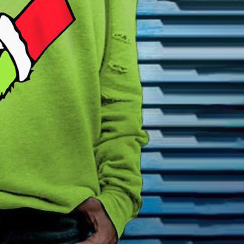 Sueter Grinch  de navidad en color Verde, genial para estar con tu outlook festivo