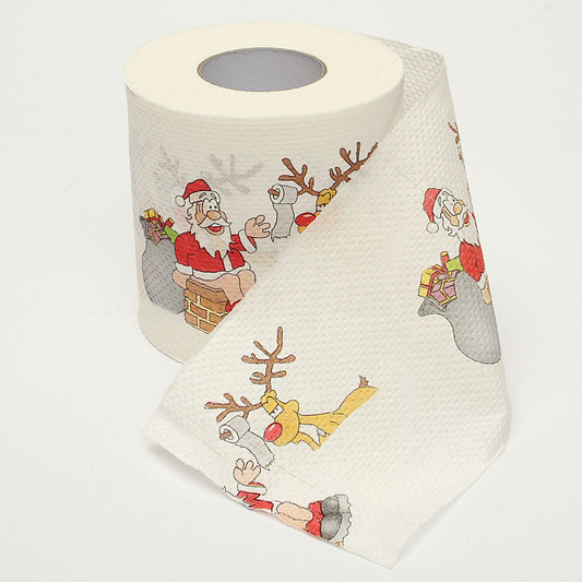 Papel higiénico navideño con figuras de navidad y fragancia adorable, decora tu baño con este papel de 30 mts doble hoja de buena calidad