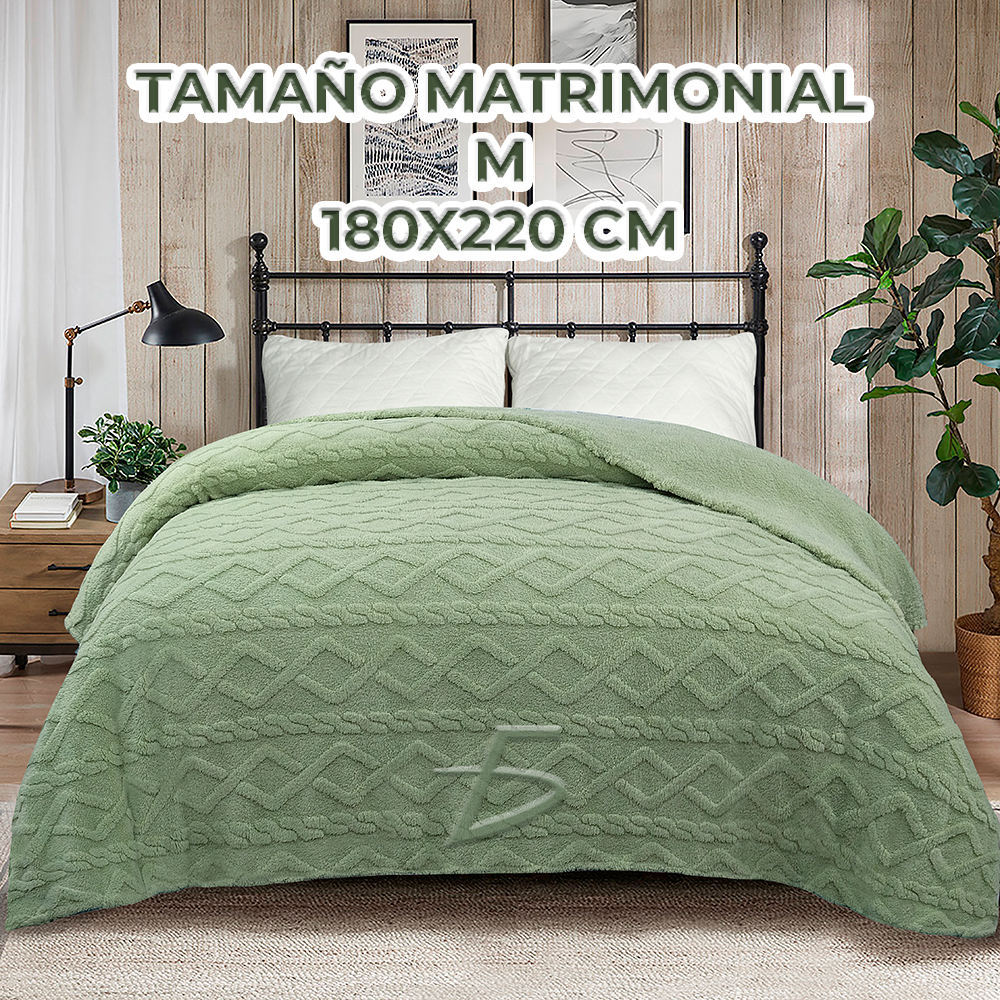 Cobertor de Microfibra Premium para Cama Doble – Comodidad Verde Natural
