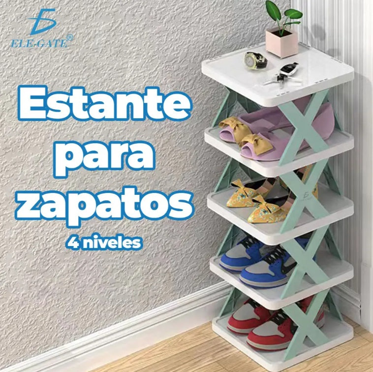 Organizador Plegable de Zapatos 4 Niveles – Ideal para Espacios Pequeños