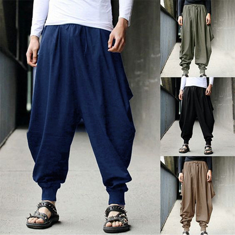 Pantalón Harem Hombre Vintage | Estilo Europeo Relajado