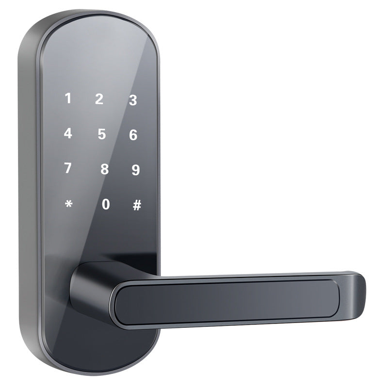 Smart Lock, cerradura de puerta con bloqueo de huellas dactilares. Bluetooth Huella digital Pantalla táctil Contraseña Smart Lock Código anti-pío Mango ajustable Funciona con iOS y Android