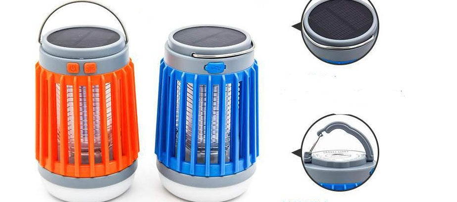 Lámpara Solar Mata Mosquitos Portátil – Recargable, Silenciosa  para Interior y Exterior solar y usb