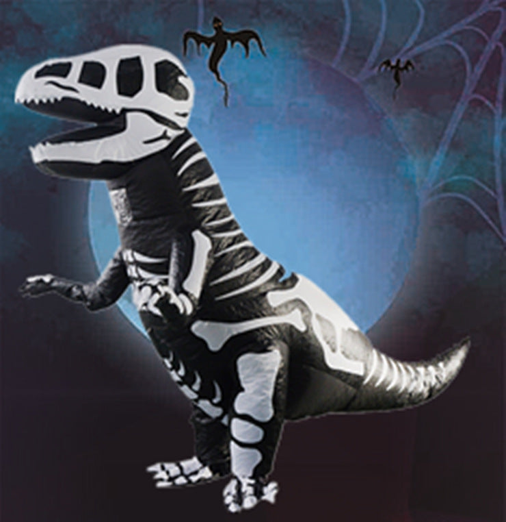 Disfraz inflable para Halloween; Disfraz de dinosaurio inflable con LUZ, niños y adultos