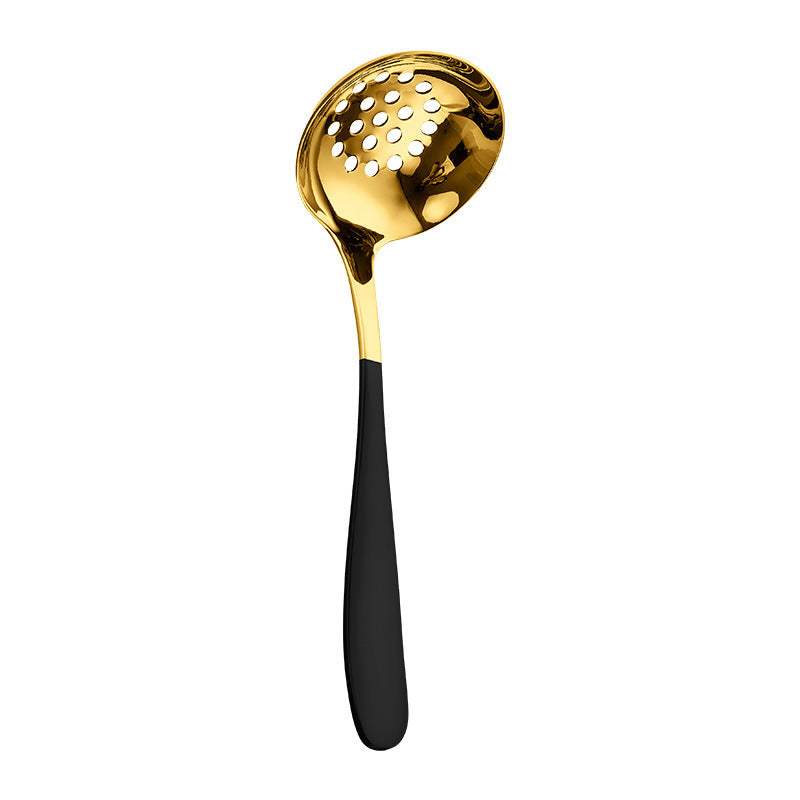 Cuchara de Sopa y Colador en Acero Inoxidable 304 – Utensilios de Cocina Premium