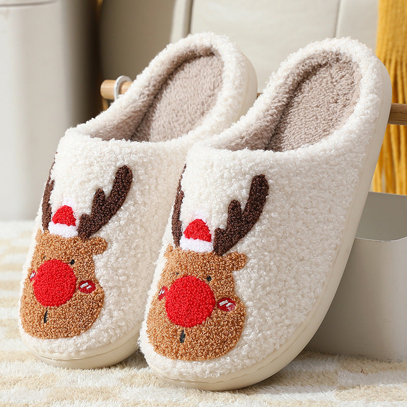 Pantuflas navideñas para disfrutar en el interior de casa, zapatos de invierno,  Zapatillas de dormitorio suaves y acogedoras UNISEX