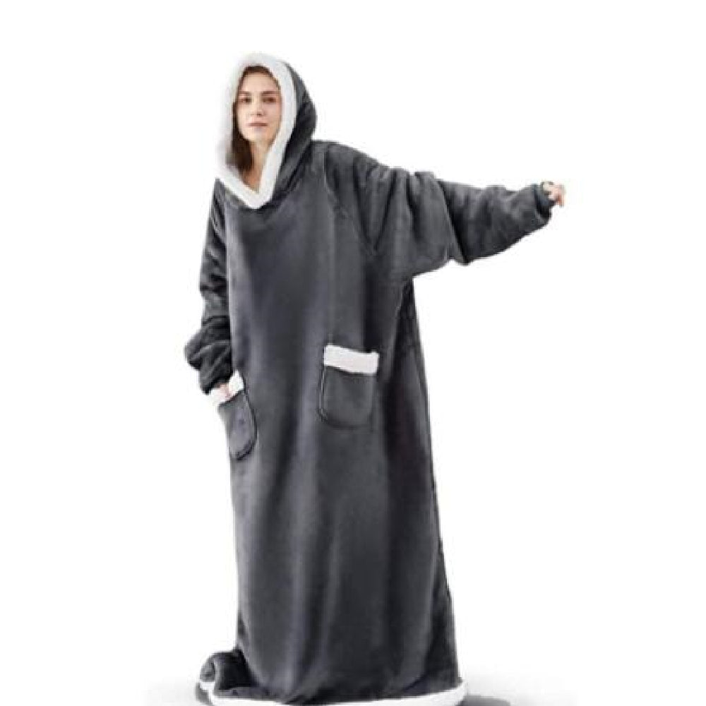 Manta tipo buzo, sudadera con Capucha de Franela – calidad extra grosor