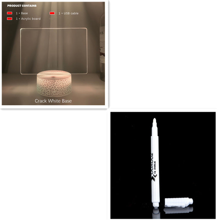 Lámpara Nocturna Re escribible | Panel de Mensajes con Luz LED