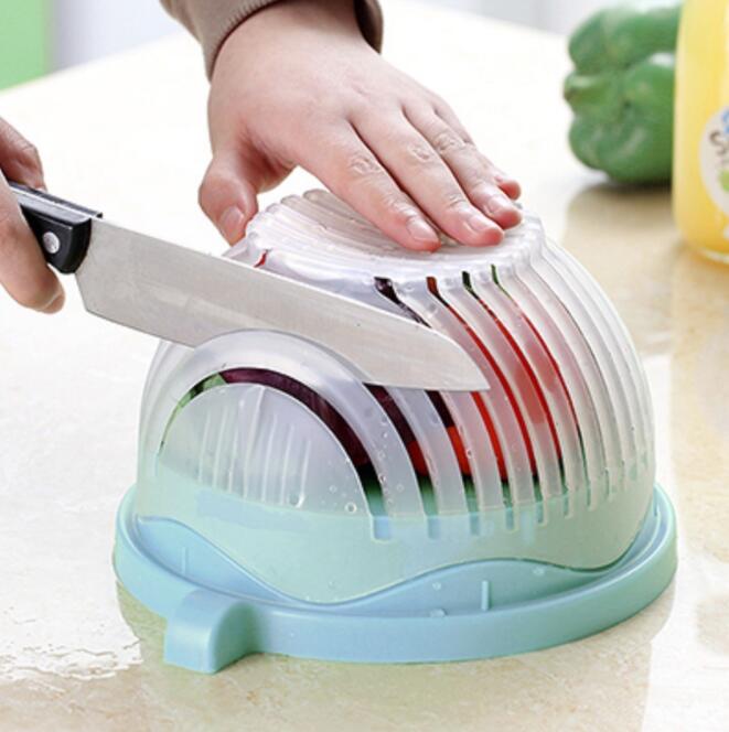 Cortador de verduras, cortador de verduras, cuenco creativo de ensalada de frutas cortadas, artefacto de ensalada de frutas y verduras