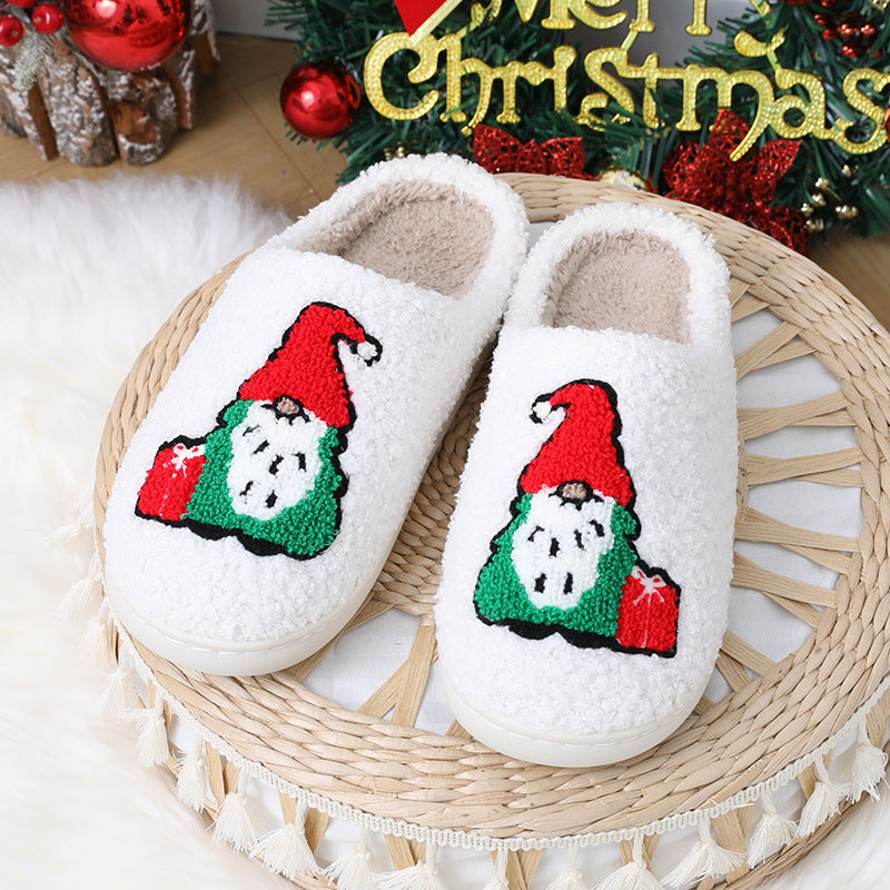 Pantuflas para parejas, pantuflas de interior, cálidos navideños para mujeres y hombres