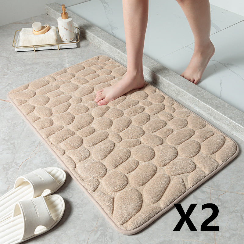 Alfombra de Baño Efecto Piedra 3D — Ultra Suave, Antideslizante y Súper Absorbente