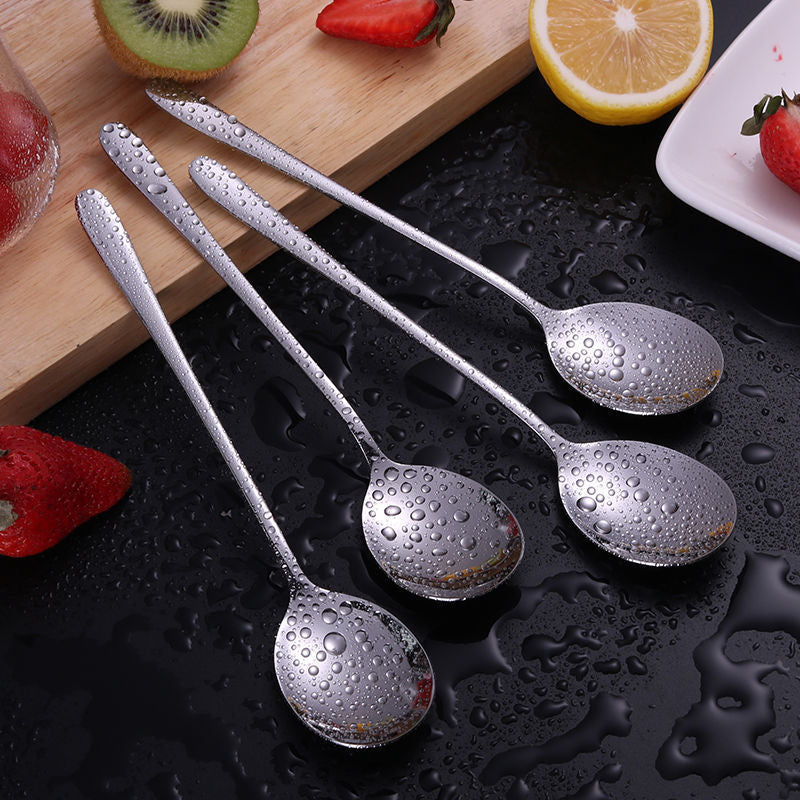 Cuchara Coreana de Mango Largo en Acero Inoxidable – Diseño Elegante y Funcional