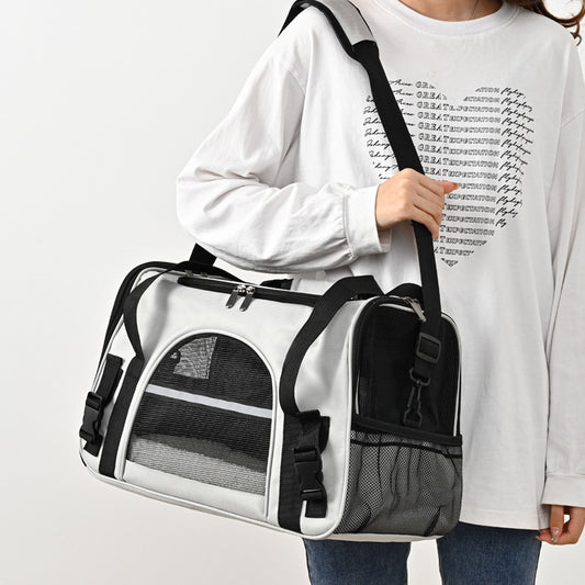 Bolso Transportador para Mascotas 10kg – Bandolera Plegable con Refuerzo Interno | Viajes y Exterior