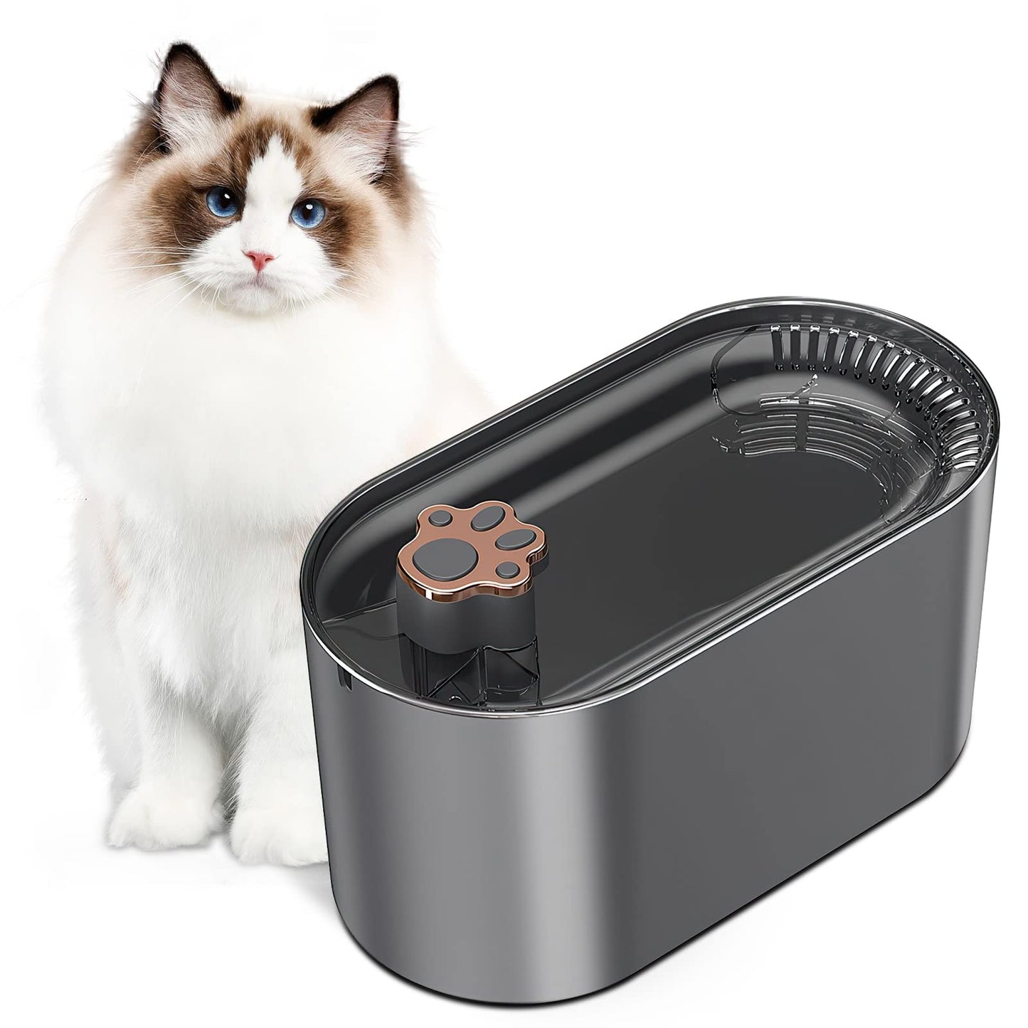 Filtro de fuente de agua para gatos de 3L, bebedero automático para perros, gatos, dispensador de agua para mascotas, dispensador de agua ultrasilencioso con luz LED, productos para mascotas