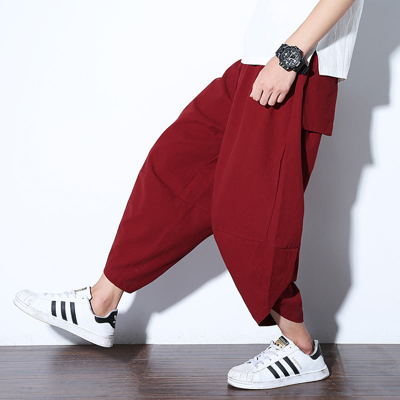 Pantalón Harem Hombre Vintage | Estilo Europeo Relajado