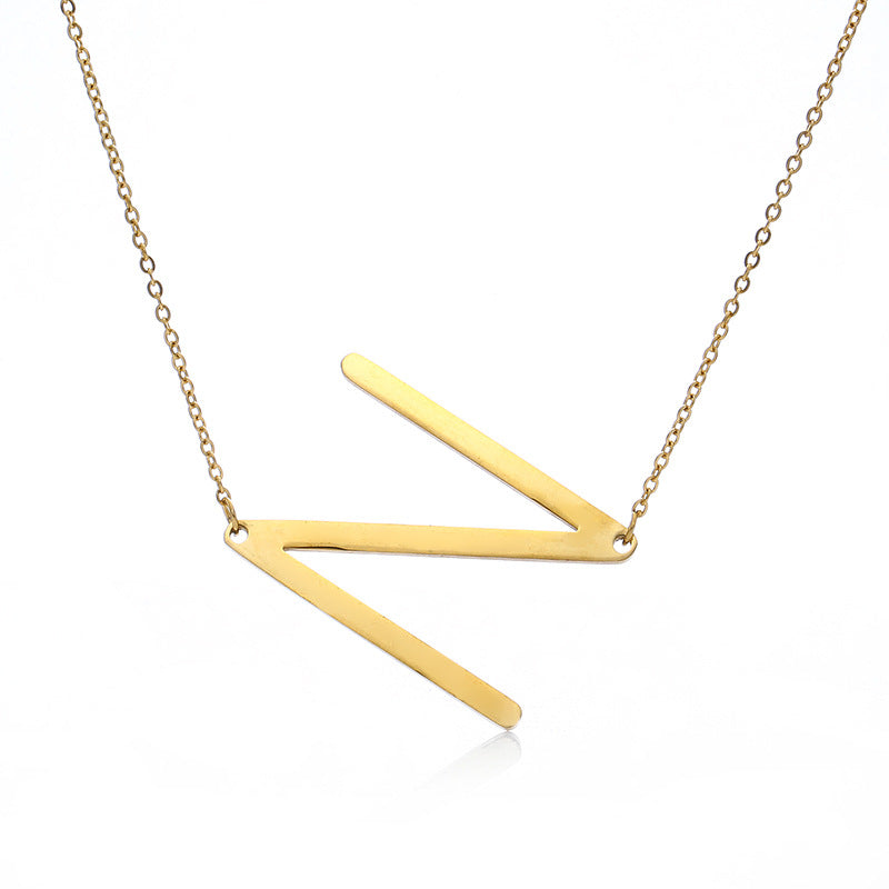 Collar Inicial Chapado en Oro Rosa | Letra Personalizada en Acero Inoxidable