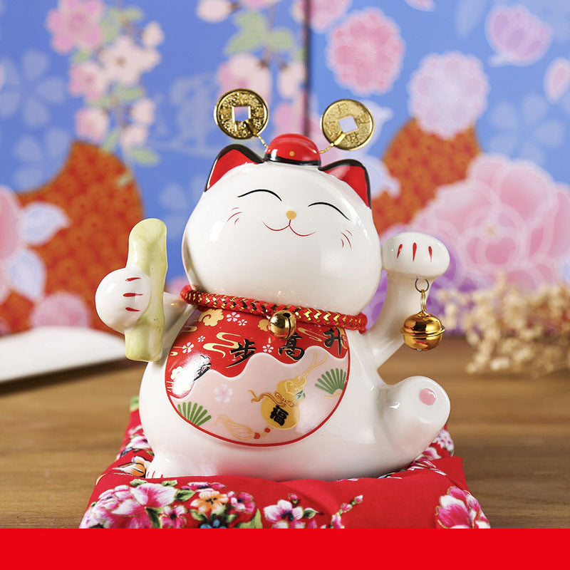 Lucky Cat Alcancía Decorativa | Fortuna, Éxito y Buena Energía