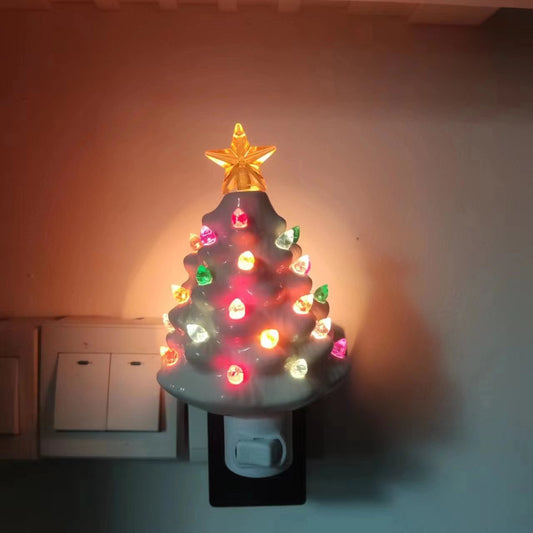 Lámpara de noche para árbol de Navidad, Lámpara de noche bellísima y luminosa para tu decoración navideña