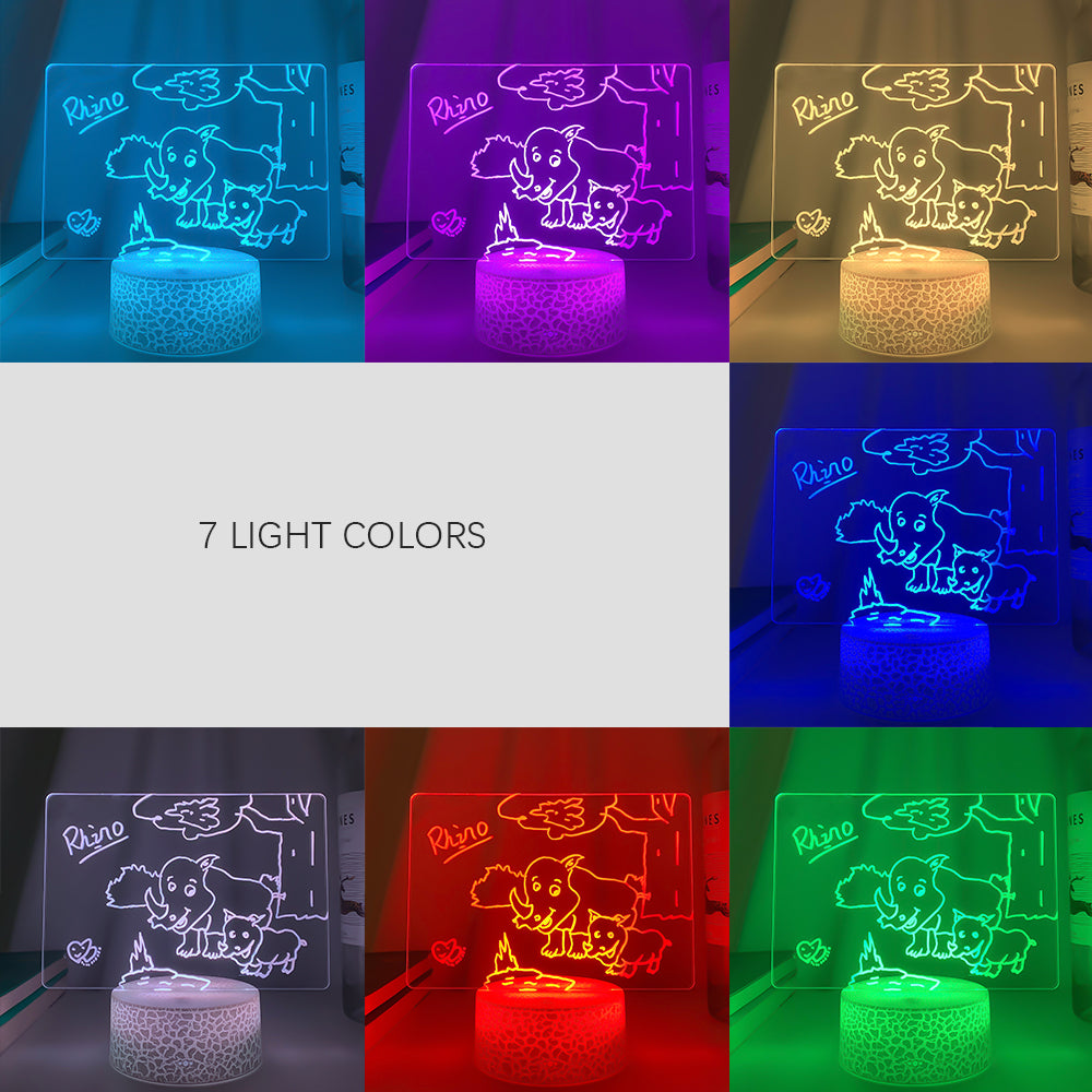 Lámpara Nocturna Re escribible | Panel de Mensajes con Luz LED