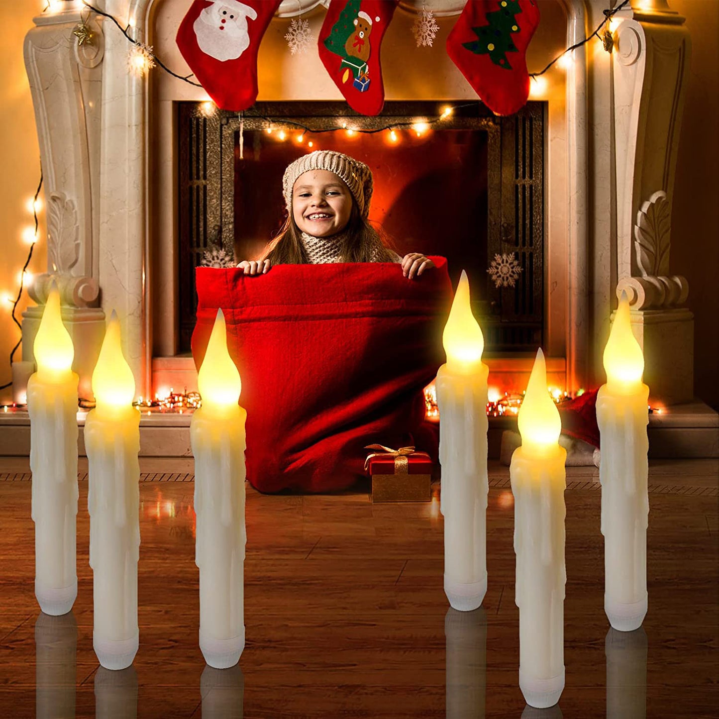 Velas Electrónicas LED con Control Remoto – Decoración Mágica para Halloween y Navidad 🕯️✨