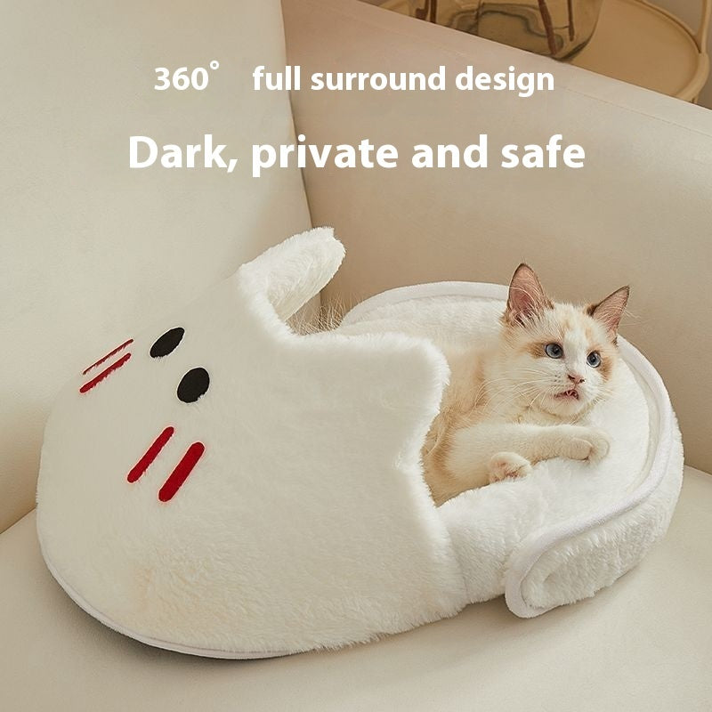 Cama para Mascotas 4 Estaciones | Diseño Pantufla Súper Suave