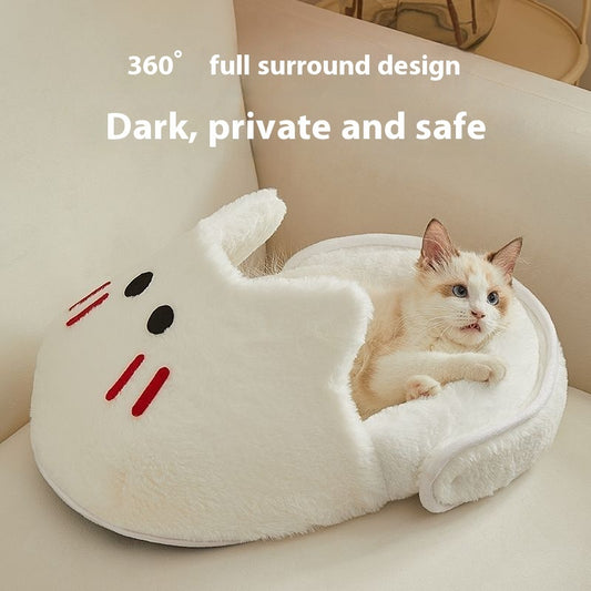 Cama para Mascotas 4 Estaciones | Diseño Pantufla Súper Suave