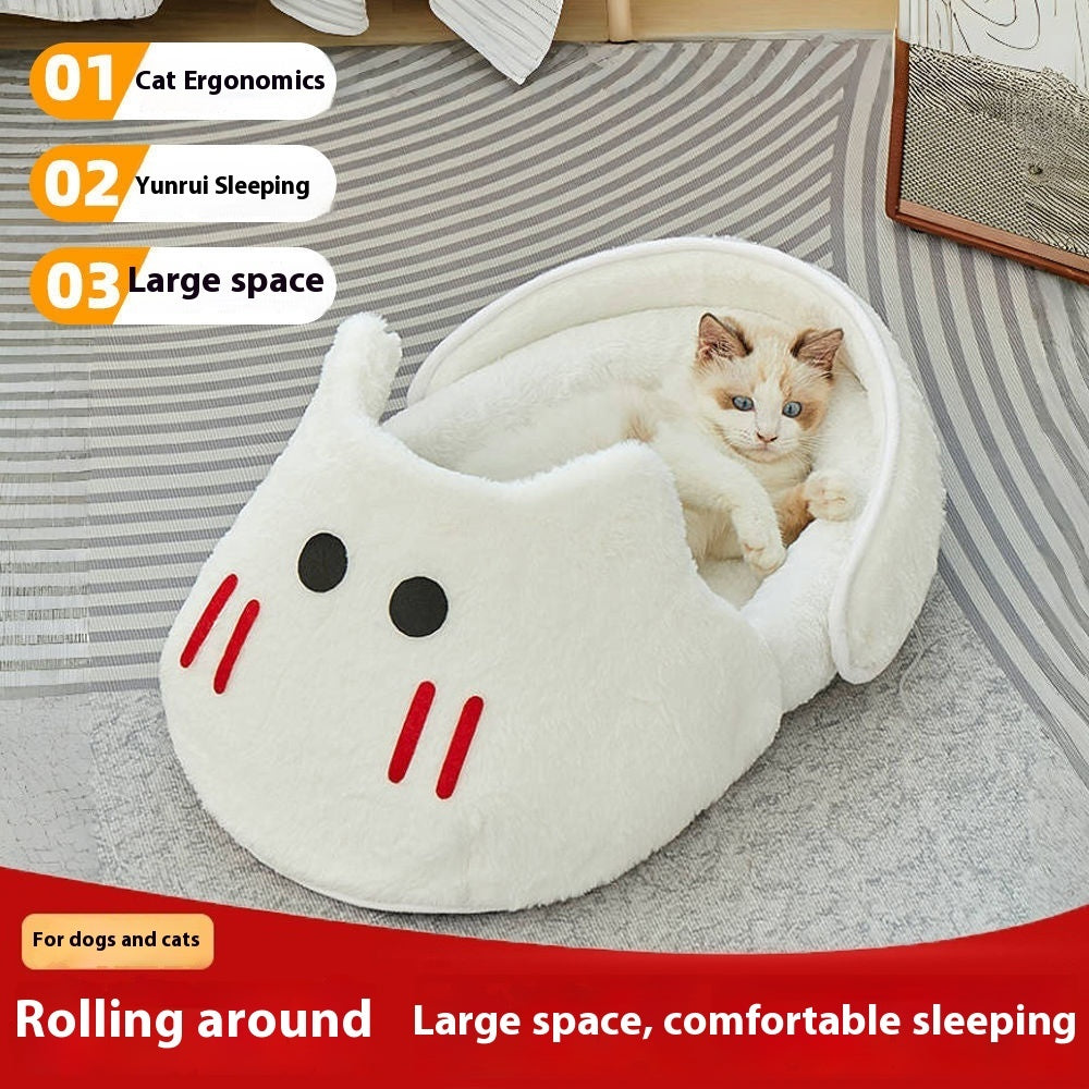 Cama para Mascotas 4 Estaciones | Diseño Pantufla Súper Suave