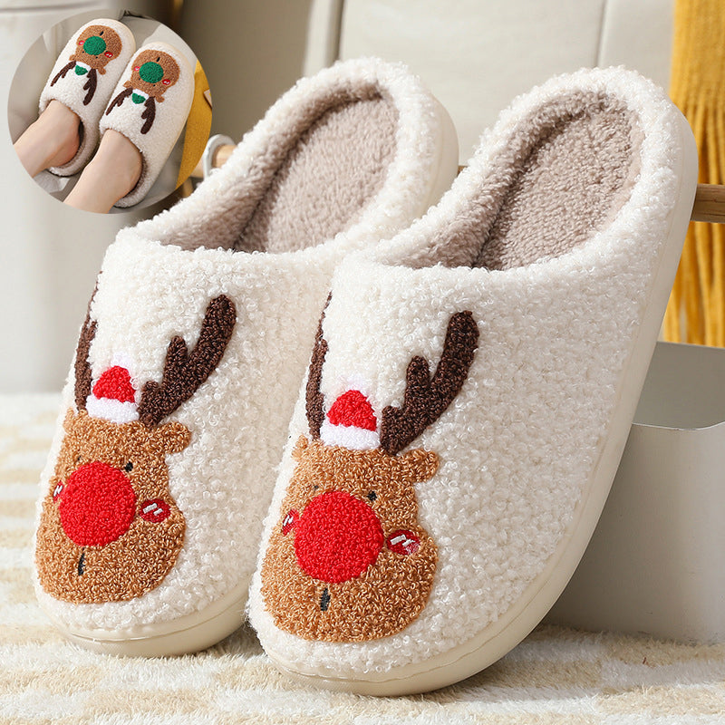 Pantuflas navideñas para disfrutar en el interior de casa, zapatos de invierno,  Zapatillas de dormitorio suaves y acogedoras UNISEX