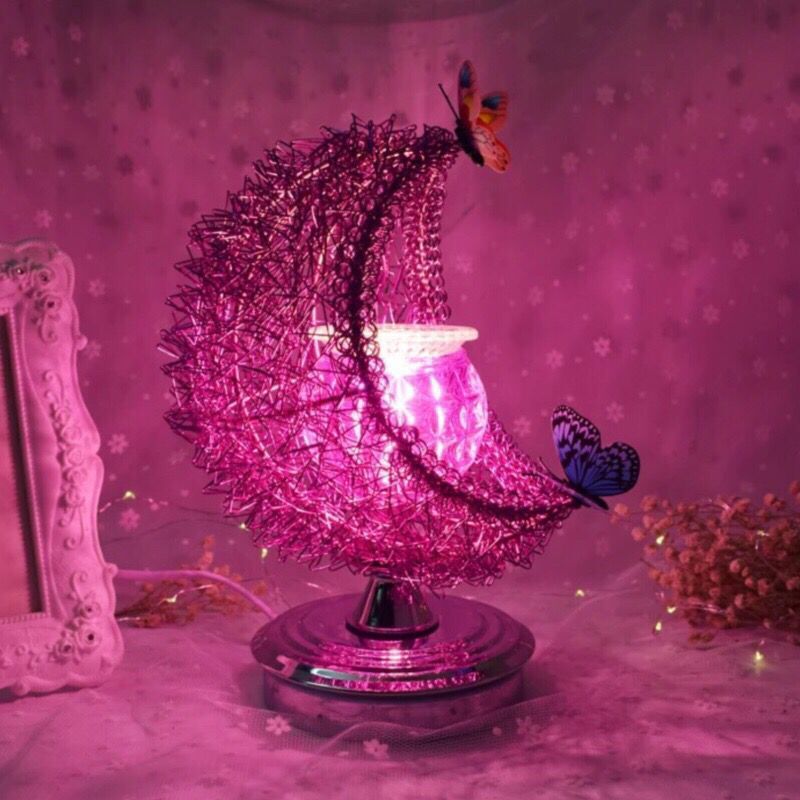 Lámpara de Aromaterapia Luna Creciente | Luz Sanadora y Fragancias Naturales