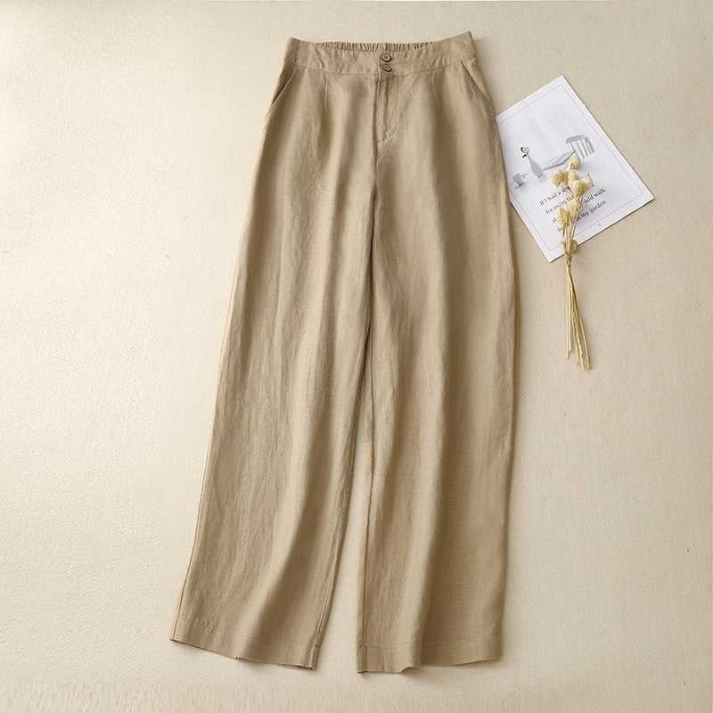 Pantalón de Lino Pierna Ancha | Ligero, Elegante y Combinable, 100% lino natural