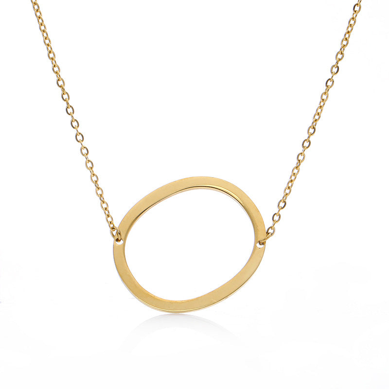 Collar Inicial Chapado en Oro Rosa | Letra Personalizada en Acero Inoxidable