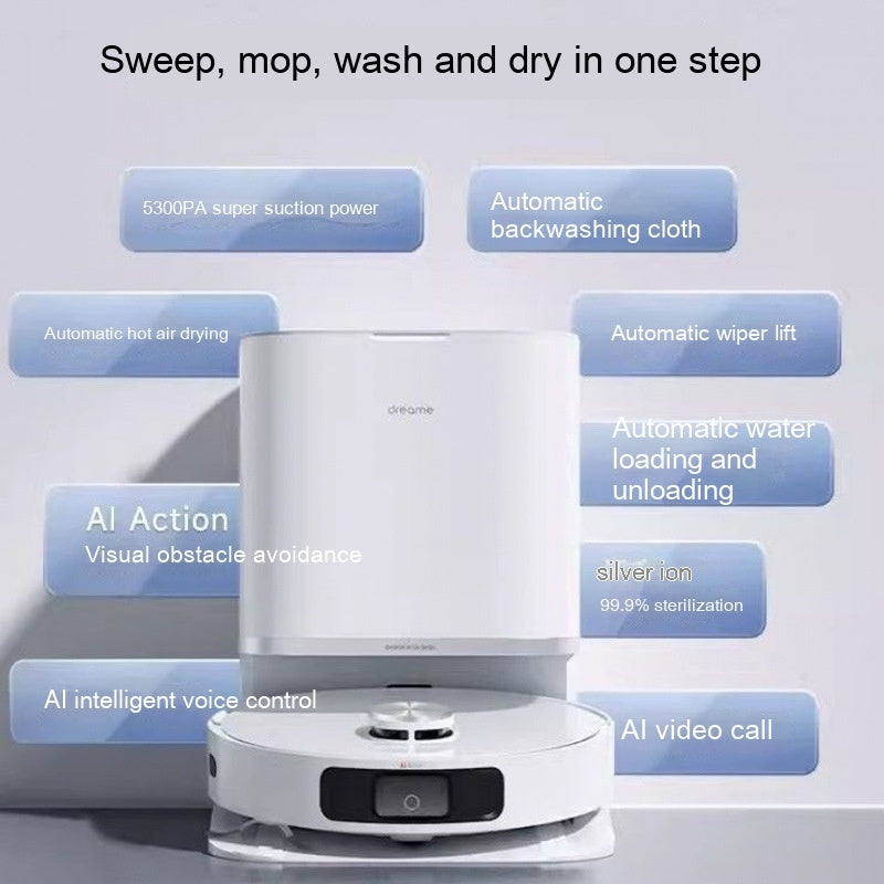 Robot Premium de Limpieza Total – Barre, Friega, Lava y Seca con Control AI