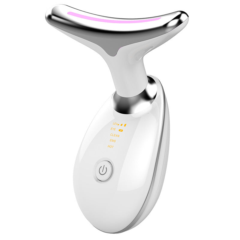 Masajeador térmico EMS para cuello, reafirmante y reafirmante, con microcorriente eléctrica y eliminador de arrugas.
