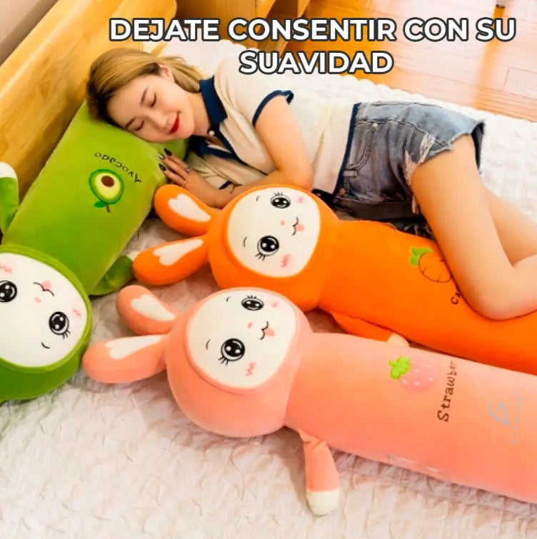 Conejo de Peluche con Hoodie de Aguacate – Almohada Suave 115 cm