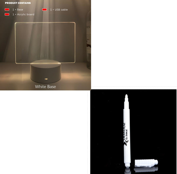 Lámpara Nocturna Re escribible | Panel de Mensajes con Luz LED