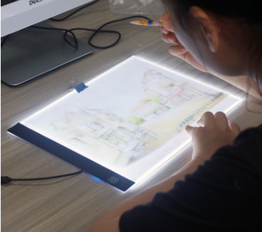 Tablero A3 / A4 / A5 LED Tracing Pad / Copiar, Almohadilla de dibujo /  Ultra delgado, tablero de dibujo artista ligero con Luz LED