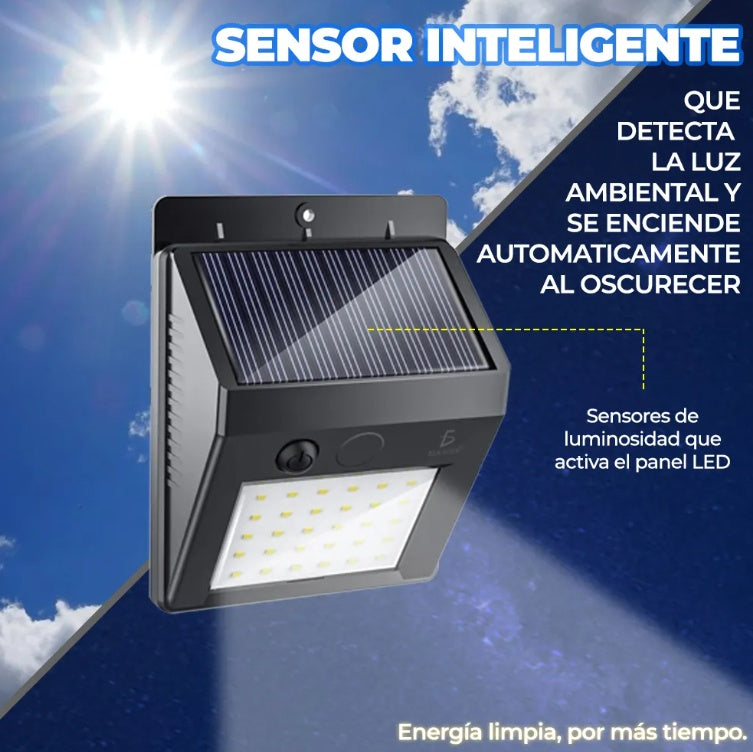 Lámpara Solar LED 270° – Iluminación Exterior Potente y Ecológica