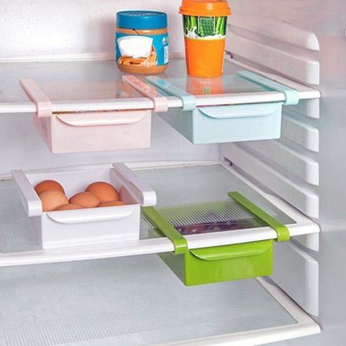Organizador Deslizable para Refrigerador | Cajón Colgante Ahorra Espacio (PP Resistente)