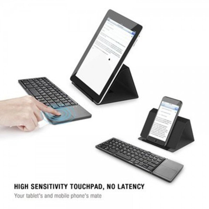 Teclado Bluetooth plegable con batería de litio recargable ultra fino y ligero