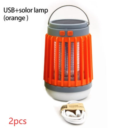 Lámpara Solar Mata Mosquitos Portátil – Recargable, Silenciosa  para Interior y Exterior solar y usb