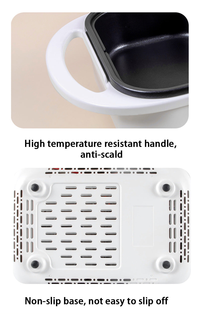 Olla Eléctrica Multifuncional 2 en 1 1300W – Sartén y Freidora
