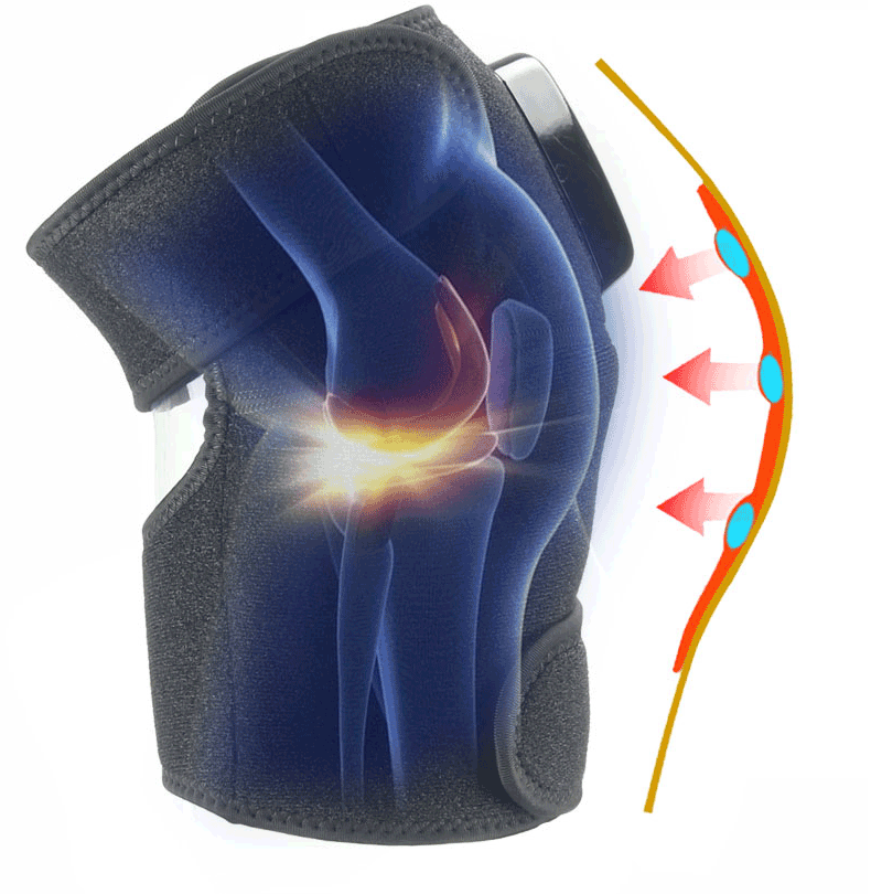 Masajeador eléctrico de rodilla con calefacción por infrarrojos, envoltura de codo, soporte para articulación, terapia de vibración, máquina para fisioterapia, masajeador para aliviar el dolor