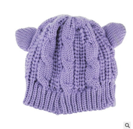 Gorro de Lana tejido con Orejitas de Gato – Estilo Cute y Abrigador Unisex