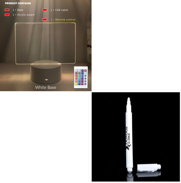 Lámpara Nocturna Re escribible | Panel de Mensajes con Luz LED