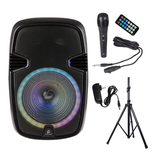 Altavoz Bluetooth 15'' con Micrófono y Control Remoto – Fiesta sin Límites