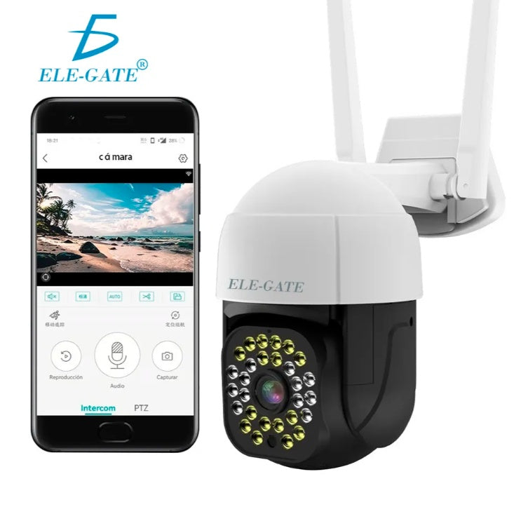 Cámara IP WiFi inalámbrica para exteriores de 3 MP con visión nocturna