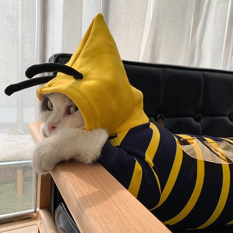 Sudadera de Invierno para Perros Estilo Abeja 🐶🐝 – Abrigo Suave y Divertido