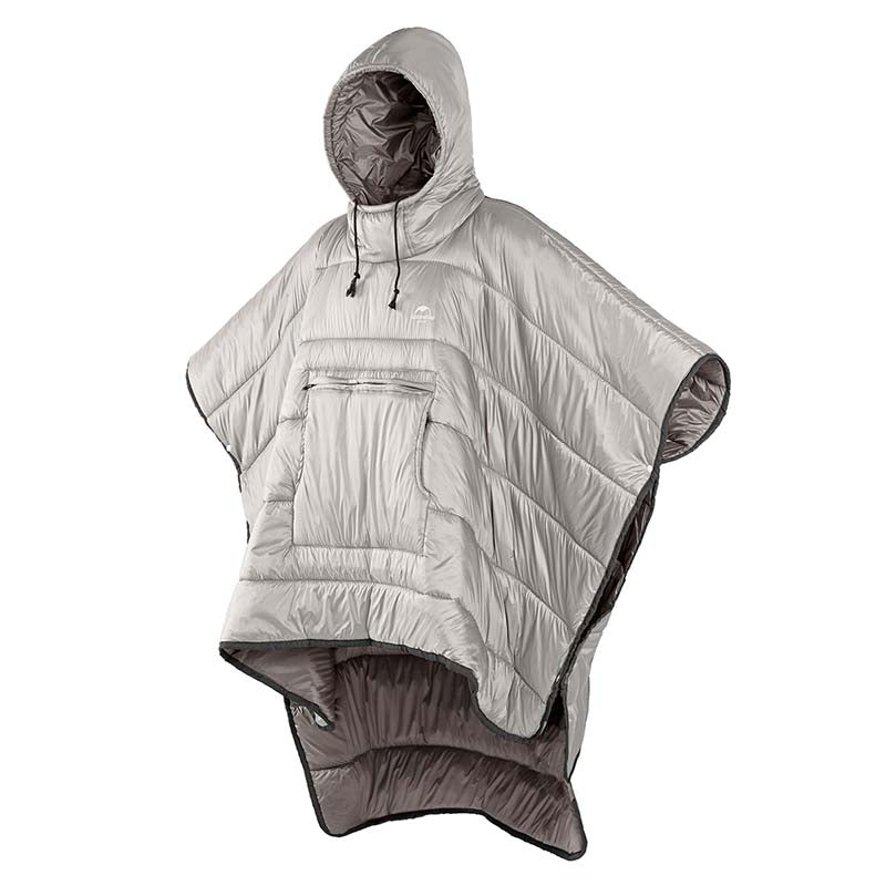 Poncho térmico con capucha Saco de dormir cálido para acampar al aire libre