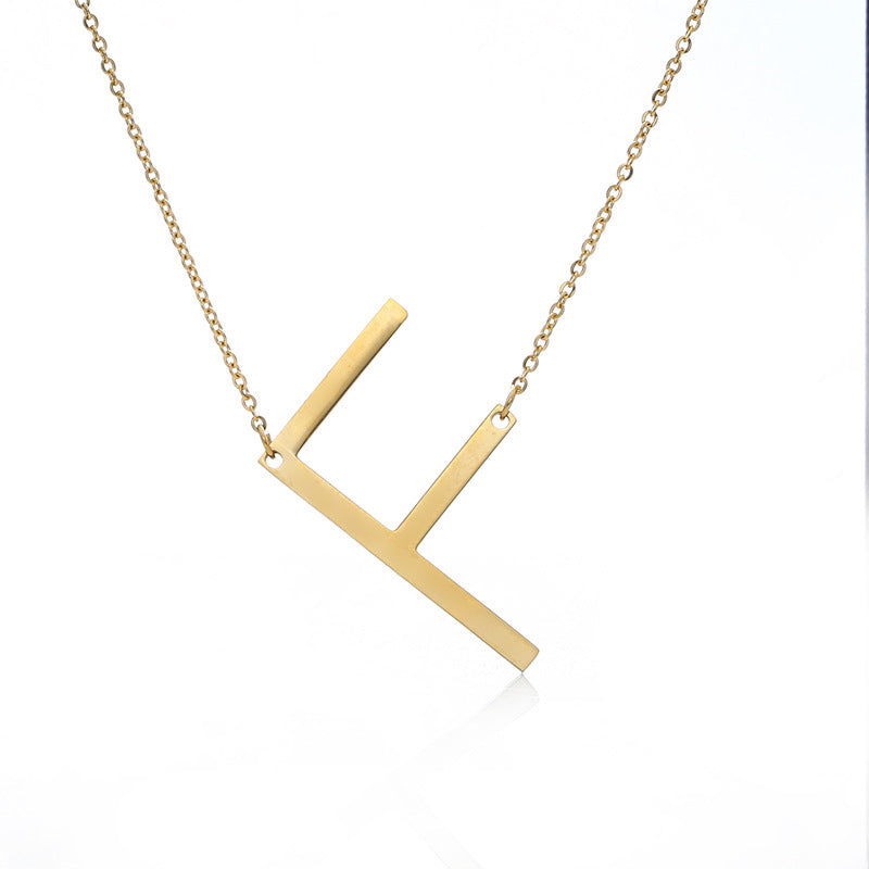 Collar Inicial Chapado en Oro Rosa | Letra Personalizada en Acero Inoxidable